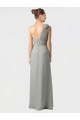 Buy Sheer One Shoulder Chiffon A-Line Bridesmaid Dress with Slit UK