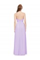 Buy Strapless Mermaid Chiffon Bridesmaid Dress WITH High Side Slit and Ruffles UK