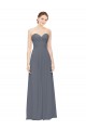 Buy Twisted Waist Pleats Sweetheart Long Chiffon Bridesmaid Dress UK
