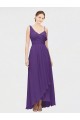 Buy One Shoulder High Low Chiffon Bridesmaid Dress with Wrap Waist UK