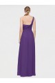 Buy One Shoulder High Low Chiffon Bridesmaid Dress with Wrap Waist UK