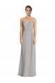 Buy Long Chiffon A-Line Bridesmaid Dress with Criss-Cross Draped Bodice UK