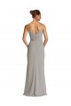 Buy Long Chiffon A-Line Bridesmaid Dress with Criss-Cross Draped Bodice UK