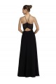 Buy Lace Halter Neckline Chiffon A-Line Bridesmaid Dress with Sheer Back UK
