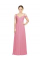 Buy Sweetheart Long Chiffon Bridesmaid Dress with Off the Shoulder Straps UK