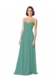 Buy Spaghetti Straps Sweetheart A-Line Chiffon Bridesmaid Dress UK