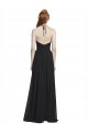 Buy Halter Chiffon Bridesmaid Dress with V-Neckline and Criss Cross Waist UK