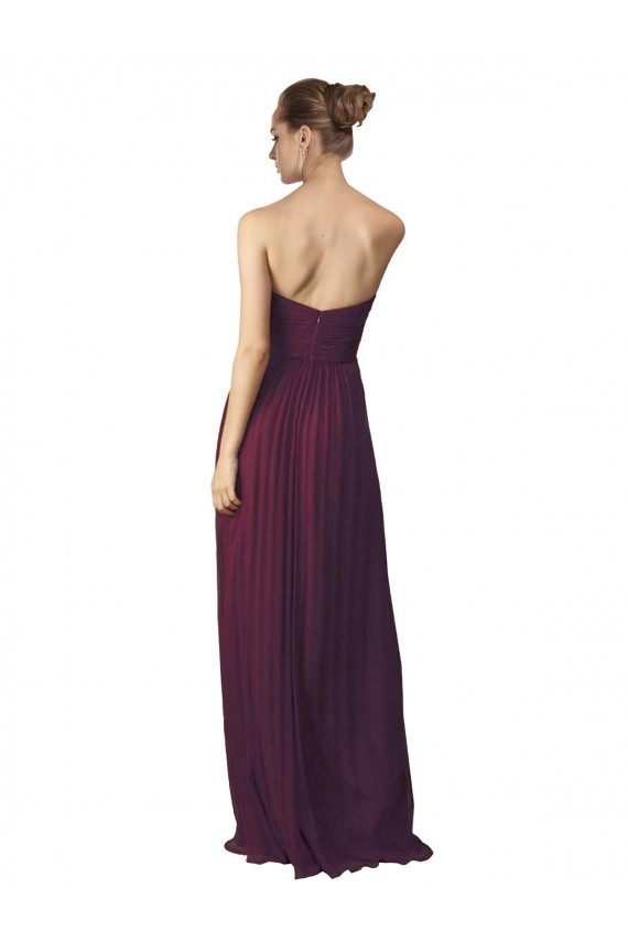 Buy Floor Length Chiffon Bridesmaid Dress with Sweetheart Neckline UK