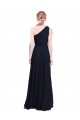 Buy Long Chiffon Bridesmaid Dress with One Shoulder Neckline And Belt UK