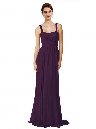 Buy Full Length Chiffon Bridesmaid Dress with Spaghetti Straps UK