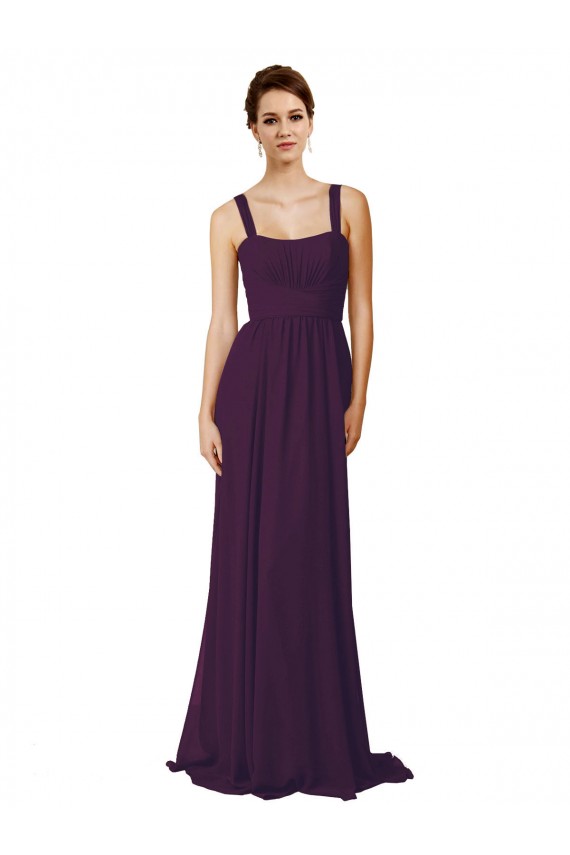 Buy Full Length Chiffon Bridesmaid Dress with Spaghetti Straps UK