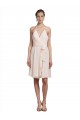 Buy Short Knee Length Wrap Chiffon Halter Bridesmaids Dress UK