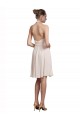 Buy Short Knee Length Wrap Chiffon Halter Bridesmaids Dress UK