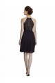 Buy Short Knee Length High Neck Chiffon Bridesmaids Dress UK