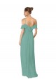 Buy Hand-Ruched Chiffon Bridesmaid Dress with Flutter Sleeves UK