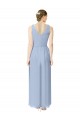 Buy Long V-Neckline Chiffon Bridesmaid Dress with Twisted Waist UK