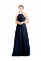 Buy Halter High Neck Long Chiffon Bridesmaid Dress with Open Back UK