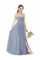 Buy Deep Sweetheart Neckline Open Back Long Chiffon Bridesmaid Dress UK