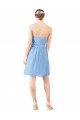 Buy Short Knee Length Chiffon Cocktail Bridesmaid Dress with Twisted Strapless Sweetheart Neckline UK