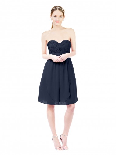 Buy Sweetheart Cocktail Knee Length Chiffon Cocktail Bridesmaid Dress Open Back UK