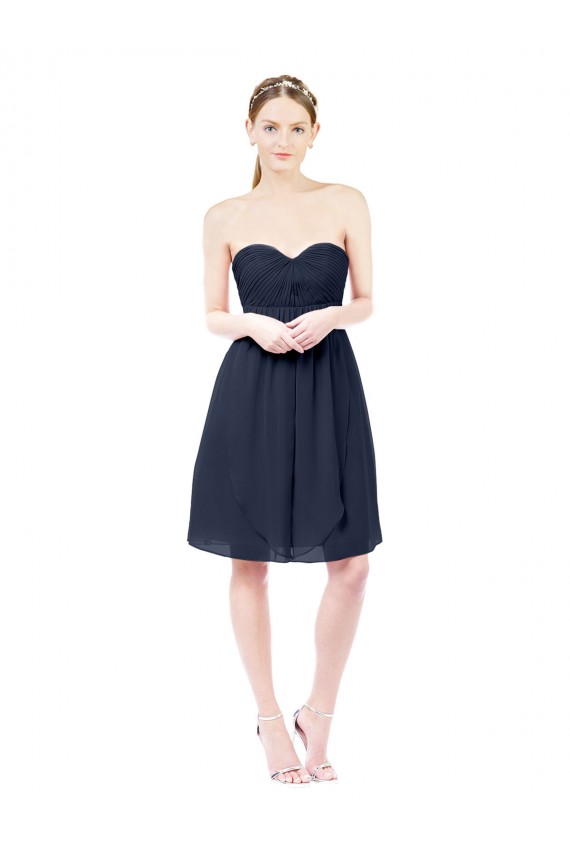 Buy Sweetheart Cocktail Knee Length Chiffon Cocktail Bridesmaid Dress Open Back UK