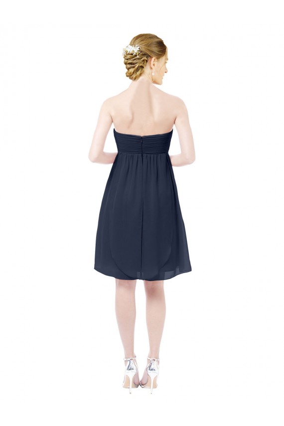 Buy Sweetheart Cocktail Knee Length Chiffon Cocktail Bridesmaid Dress Open Back UK