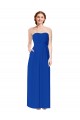 Buy Strapless Sweetheart Keyhole Back Long Chiffon Bridesmaid Dress UK