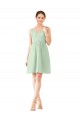 Buy v-Neckline Short Knee Length Chiffon Cocktail Bridesmaid Dress UK