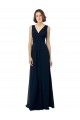 Buy Chiffon Sleeveless Bridesmaid Dress with V Front and Back UK