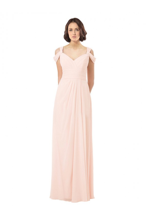 Buy Chiffon Sweetheart Bridesmaid Dress with An Illusion Overlay UK