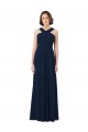 Buy Long Chiffon Bridesmaid Dress V-Neck Top UK