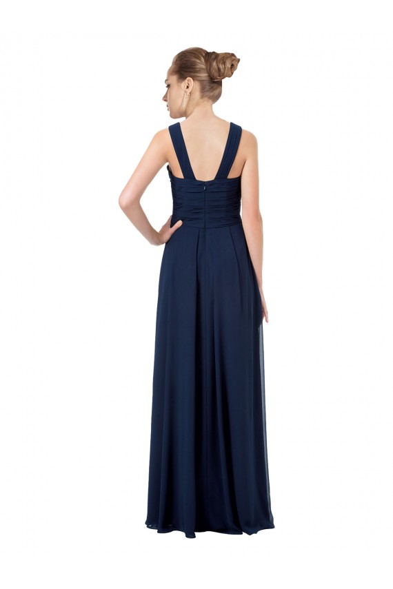 Buy Long Chiffon Bridesmaid Dress V-Neck Top UK