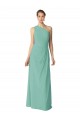 Buy Long Chiffon One Shoulder Full Length Bridesmaid Dress UK