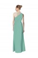 Buy Long Chiffon One Shoulder Full Length Bridesmaid Dress UK