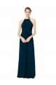 Buy Spaghetti Strap Long Chiffon Halter A-Line Bridesmaid Dress UK