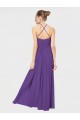 Buy Long Chiffon Spaghetti Strap Halter Bridesmaid Dress UK