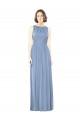 Buy Open Keyhole Back Bateau Neck Chiffon Bridesmaid Dress UK