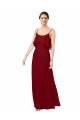 Buy Scoop Neck Chiffon Bridesmaid Dress with Spaghetti Straps and Low Back UK