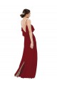 Buy Scoop Neck Chiffon Bridesmaid Dress with Spaghetti Straps and Low Back UK