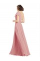 Buy Chiffon Bridesmaids Dress with One Shoulder Flounced Sleeve UK