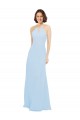Buy Floor Length Chiffon Bridesmaids Dress with Front Keyhole Neckline UK