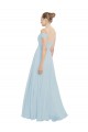 Buy Chiffon Bridesmaids Dress with Off the Shoulder Draped Neckline UK