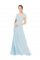 Buy Chiffon Bridsmaids Dress with V-Neckline and Tie V Back UK