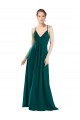 Buy Sexy Chiffon Bridesmaid Dress with Deep V-Neckline UK