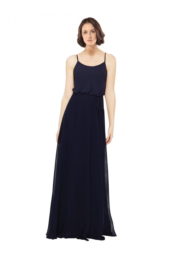 Buy Chiffon Bridesmaids Dress with Scoop Neckline UK