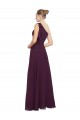 Buy One Shoulder Chiffon Bridesmaids Dress with Shoulder Bow UK