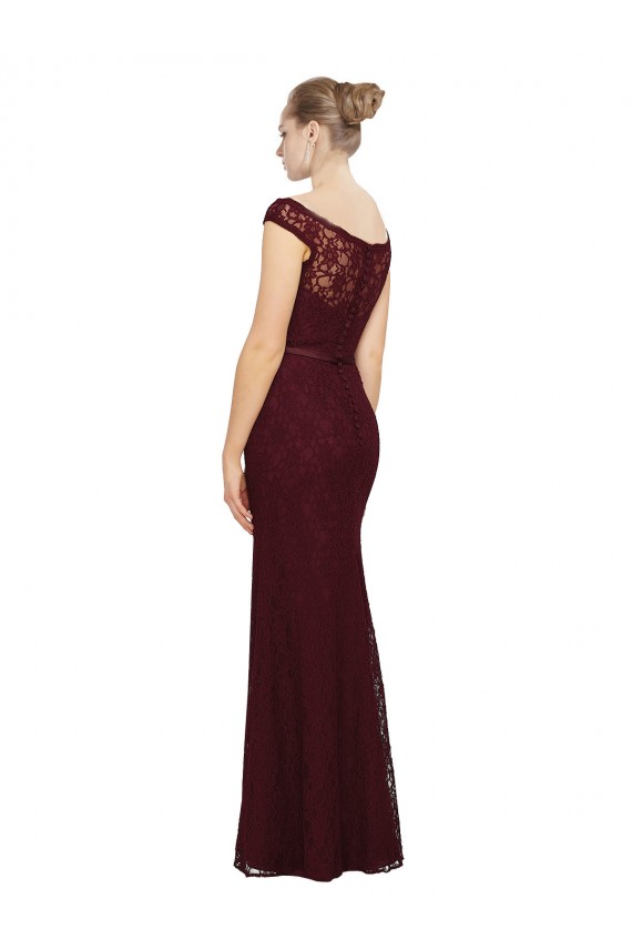 Buy Lace Bridesmaids Dress with Matching Satin Tie Sash UK