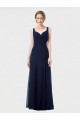 Buy Long Chiffon Bridesmaid Dress with Sweetheart Neckline and Shoulder Straps UK