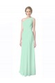 Buy One Shoulder Chiffon Bridesmaid Dress with Asymmetrical Ruched Bodice UK