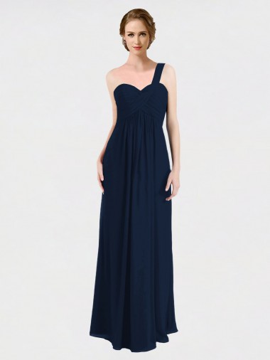 Buy Full Length Long Chiffon Bridesmaid Gown with Sweetheart Neckline UK
